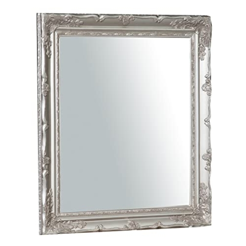 Biscottini Vintage-Spiegel, 66 x 76 cm, hergestellt in Italien, dekorative Wandspiegel aus Massivholz, Badezimmerspiegel