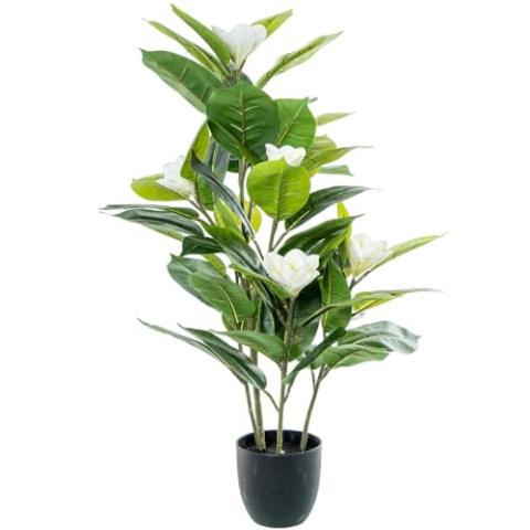 Alexandra House Living Dekorative Kunstpflanze, Magnolie, 100 cm