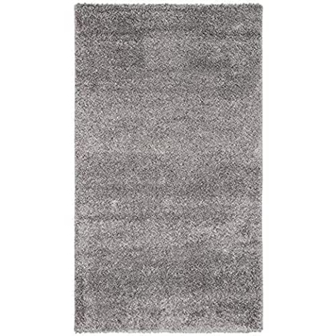 SAFAVIEH Zottelig Teppich für Wohnzimmer, Esszimmer, Schlafzimmer - Solo Shag Collection, Hoher Flor, Holzkohle, 122 X 183 cm