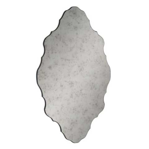 BigBuy Home Wandspiegel, grau, Glas, 80 x 130 cm
