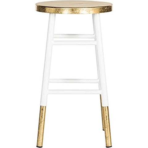 SAFAVIEH Glam Bar & Counter Stool, in White and Gold
