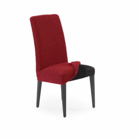 SOFASKINS® Esszimmerstuhlbezüge, 2er-Pack, super elastisch, atmungsaktiv und langlebig, Stuhlbezug mit Rückenlehne, einfach anzubringen, Größe 40-60 cm, Rot