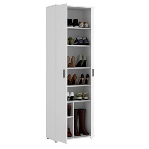 HOMEKIT Mehrzweck-Kleiderschrank, 6 Regale, Weiß, 61 x 190 x 35 cm