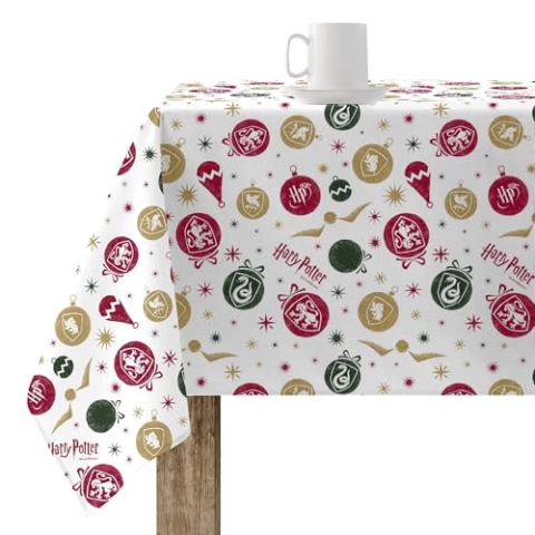 BELUM | Anti-Fleckabweisende Tischdecke Modell Harry Potter Christmas 1 | Anti-Schmutzabweisende Tischdecke | Tischdecke aus Harz | Tischdecke für Küche | Tischdecke für Zuhause (250 x 140 cm)
