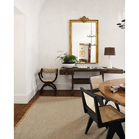 Livabliss x Becki Owens Jute Teppich Outdoor - In- und Outdoor Teppich für Balkon 200x275 cm, Terrasse, Garten, Küche - Outdoor Teppich Boho Style, Teppich für draußen - Teppich Braun und Grau