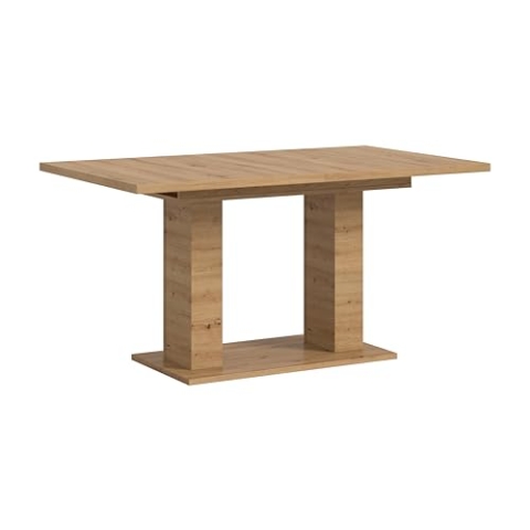 xonox.home Tisch Motion X4AG2T78 Ausziehbarer Esstisch in Artisan Nb. mit Doppelsäulen-Fußgestell, ca. 150-190x76x90 cm