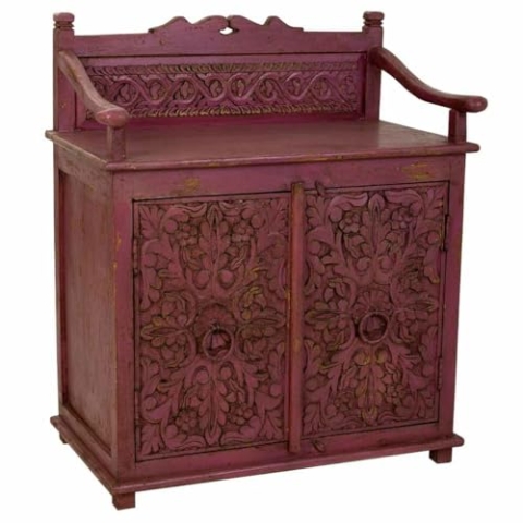 Alexandra House Living Anrichte aus Holz, Rosa, 42 x 70 x 85 cm
