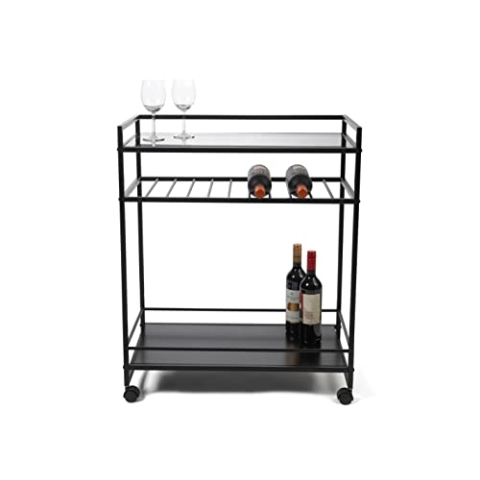 M2 Kollektion Berlin 4 Beistelltisch, Metall, Schwarz, B/H/T= 70x86x37cm