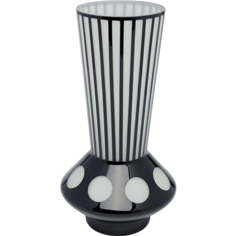 Kare Design Vase Brillar, Blumenvase, Tischvase, schwarz/weiß, Artikelhöhe 40cm