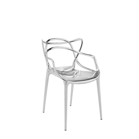 Kartell Masters, Stuhl, Verchromt, 2er-Satz