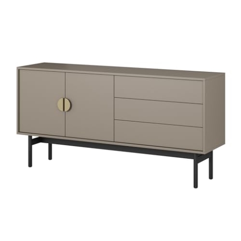 Selsey TV Schrank Board Sideboard Fernsehtisch Fernsehschrank 154 cm Schubladen Beige Stoon