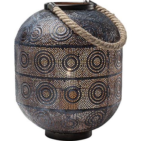 Kare Design Bodenleuchte Sultan 30cm, orientalische Leuchte, Stehleuchte, Tischleuchte schwarz, Laterne mit Henkel, (H/B/T) 30x23x23cm