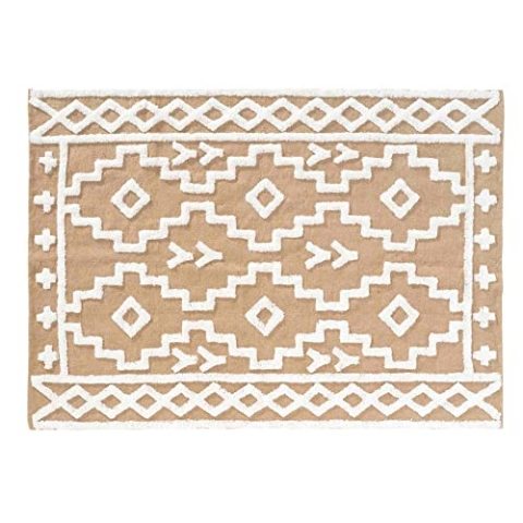 Douceur d'Intérieur, Teppich rechteckig (120 x 170 cm) Medine, Jute einfarbig und Baumwolle, einfarbig