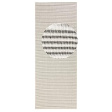 NORTHRUGS In- und Outdoor Teppich Match 80x200cm - Wetterfest Modern Plain Allover Unifarben Design Läufer für Balkon Terrasse Garten Wintergarten Wohnzimmerteppich Wasserfest in Creme