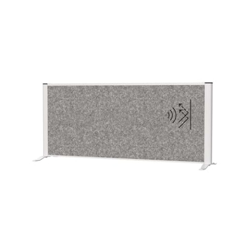 MAUL Tisch Trennwand Akustik MAULconnecto 120x50 cm | Raumteiler für Schreibtisch, Sideboard | Raumtrenner mit Standfüßen | Akustikvlies (4000 g/m²) als Sichtschutz und Schalldämmung