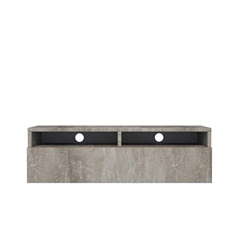 Selsey REDNAW - TV-Schrank / TV-Board stehend / hängend, 100 cm breit (Betonoptik Matt ohne LED)