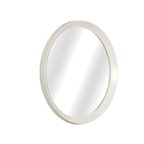 Romimex Wandspiegel, weiß, Polystyrol, 80 x 80 x 3 cm, rund
