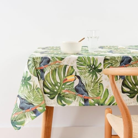 Belum Tischdecke mit Fleckenabweisend, Größe 300 x 140 cm, extraweich, Mehrfarbig, 100, Stoff 100% Bio-Baumwolle, Modell 0120-412