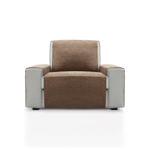 FAVERTI® Sesselüberwurf für 1-Sitzer oder Relaxsessel, 55 cm, Modell PEGO | Wildleder, extra weicher Chenille-Griff, hochwertiger Sesselschutz, recyceltem Material