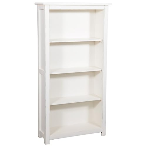 Biscottini Bücherregal aus Massivholz, 68 x 25 x 130 cm, Bücherregal, Bibliothek, Made in Italy, Bücherregal für den Raum, großes Bücherregal mit Regalen