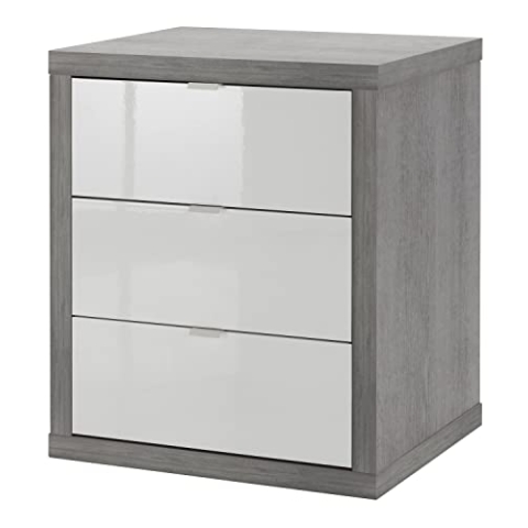 Composad CT0737K56104 Schubladenbox, Metall, Weiß, 3 Schubladen