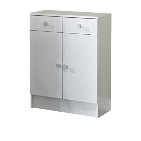 Symbiosis 6038A2121A17 Küchenunterschrank mit 2 Türen und 2 Schubladen, aus Spanplatte, Weiß