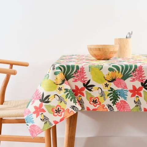 Belum Tischdecke mit Fleckenabweisend, Größe 240 x 155 cm, extraweich, Mehrfarbig, 100, Stoff 100% Bio-Baumwolle, Modell 0120-404