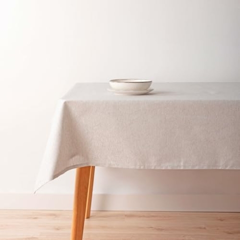 Belum Tischdecke mit Fleckenabweisend, Jacquard, Größe 300 x 155 cm, schmutzabweisend, extra weich, Farbe: Seelengrau, Tischdecke aus 70% Baumwolle, 30% Polyester, Modell 000-068