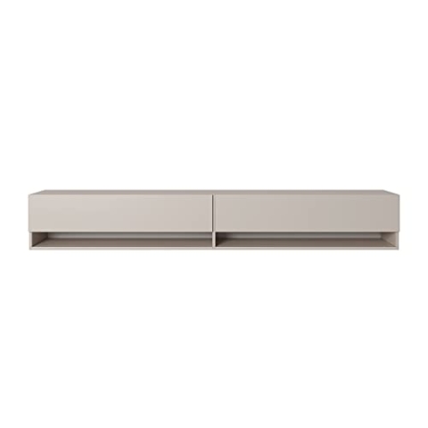 Selsey TV Schrank Board Sideboard Fernsehtisch Fernsehschrank 200 cm Hängend Graubeige Mirrgo