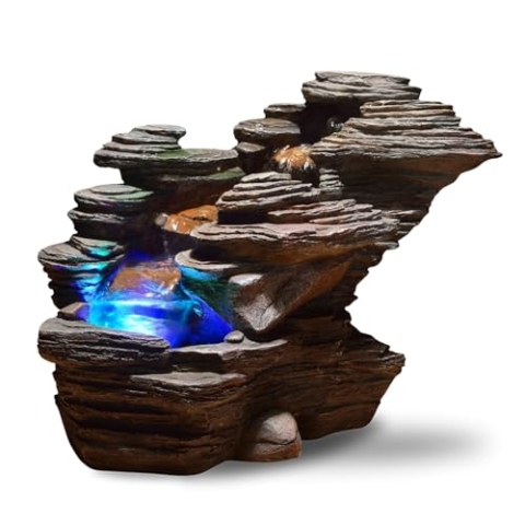 Zen'Light SCFR132 Stein-Brunnen, Natur, braun, 38 x 19 x 25 cm