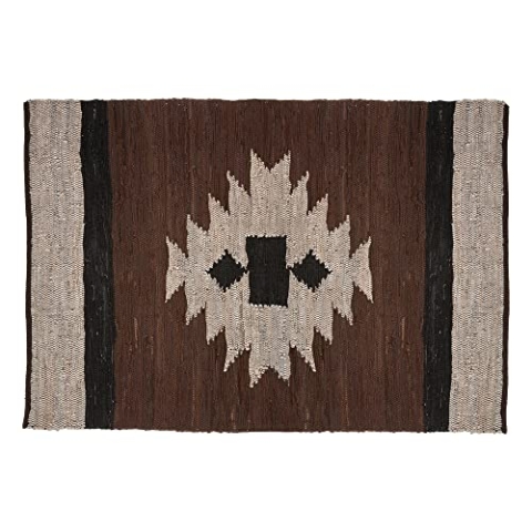 Teppich Wild – Leder & Baumwolle 120 x 170 cm – Atmosphera für Innenräume