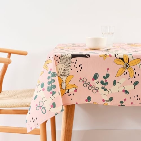 Belum Tischdecke mit Fleckenabweisend, Größe 240 x 155 cm, extraweich, Mehrfarbig, 100, Stoff 100% Bio-Baumwolle, Modell 0120-409