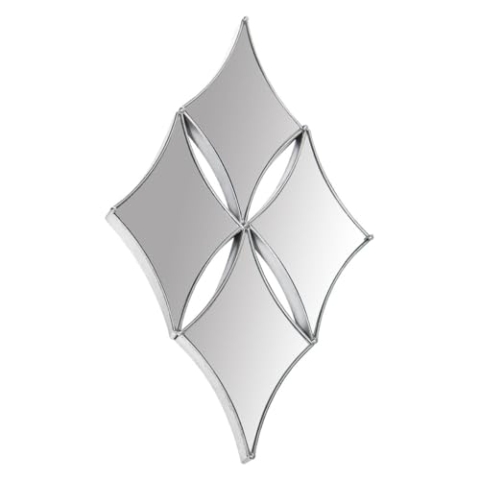 Alexandra House Living Wandspiegel, silberfarben, Metall, 5 x 67 x 44 cm