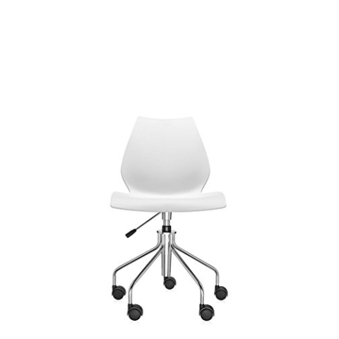 Kartell Maui Drehstuhl mit Gasfeder, Zinkweiß