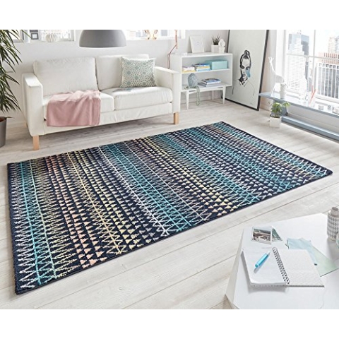 Mint Rugs 102778_160x230 Design Velours Teppich Scandinavian, Kunstfaser, schwarz, 230 x 160 x 0.9 cm