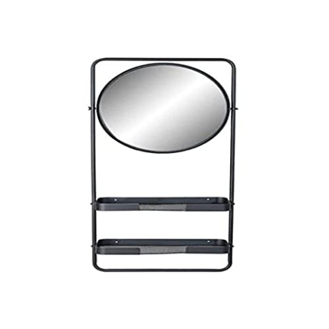 Dkd Home Decor Badezimmerregal, Schwarz, Metall, verspiegelt, 55 x 20 x 120 cm