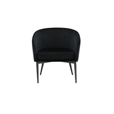 Venture Home Fluffy Einzelsofa - Schwarz/Schwarzer Samt