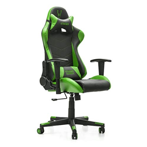 Woxter Stinger Station Grün - Gaming-Stuhl (Stahlachse, Gasaufstiegskolbenklasse 4, ergonomisch, Kettenräder 2d, Alt