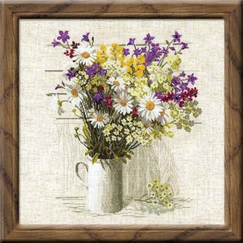 Riolis Stickset Kreuzstich "Wildblumen", Zählmuster