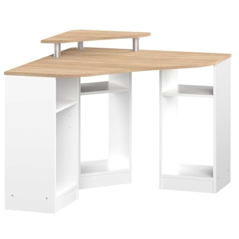 Symbiosis Schreibtisch, Chêne/Naturel/Blanc, 81,8 x 94 x 94 cm