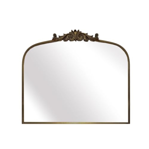 Romimex Wandspiegel, goldfarben, Metall, 87 x 100 x 2 cm