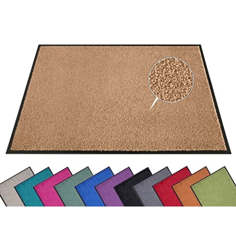 Hanse Home Fußmatte (S-XXL) 90x150cm – 12 Farben – Fussmatte Outdoor Schmutzfangmatte Türmatte Waschbar & Wetterfest rutschfest für Eingangsbereich & Außenbereich – Caramel