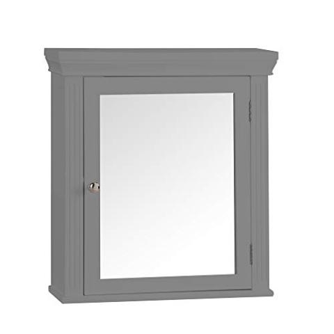 Teamson Home Badezimmer Verspiegelter Medizinschrank Aus Holz Grau EHF-6544G