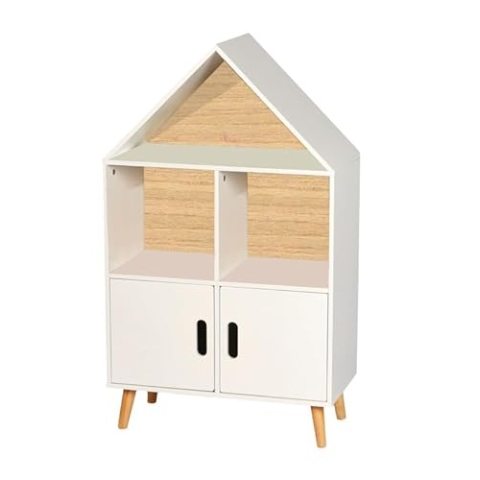 Judy Wild "Dream BÜCHERREGAL Haus 5 FÄCHER UND 2 TÜREN 60X30XH103CM