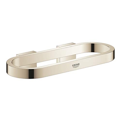 Grohe Handtuchring und Duschablage mit kratzfester Starlight-Oberfläche, 8,5 x 20 x 3 cm, Nickel gebürstet (Referenz: 41035BE0)
