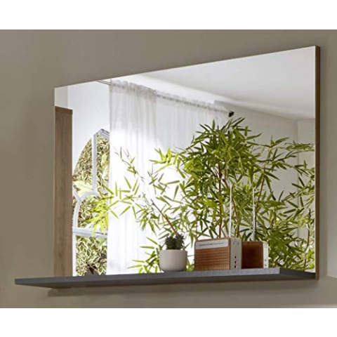 trendteam smart living - Wandspiegel Spiegel - Garderobe - Coast - Aufbaumaß (BxHxT) 90 x 62 x 20 cm - Farbe Wotan Eiche mit Grau - 174745383