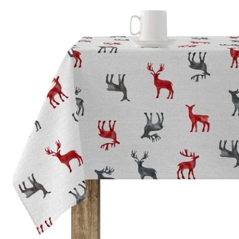 BELUM | Weihnachtstischdecke | Anti-Fleck-Tischdecke | Rechteckig Harz | Tischdecke (laminiert) | Tischdecke | Tischdecke | Heimtisch (300 x 140 cm)
