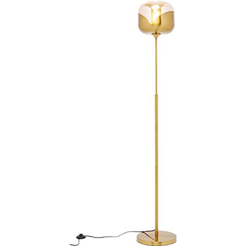 Kare Design Stehleuchte Golden Goblet Ball, Gold, Stehlampe, Vintage, Stahlgestell, Stahl/Glas Schirm, kein Leuchtmittel inklusive, 160x25x25 cm (H/B/T)