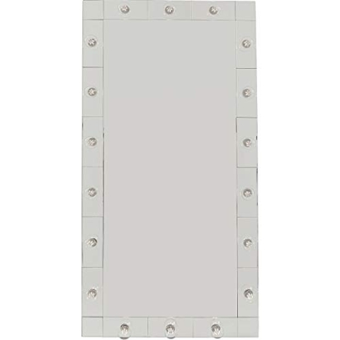 Kare Design Standspiegel Make Up, XL-Schminkspiegel, Silber, 160x80 cm