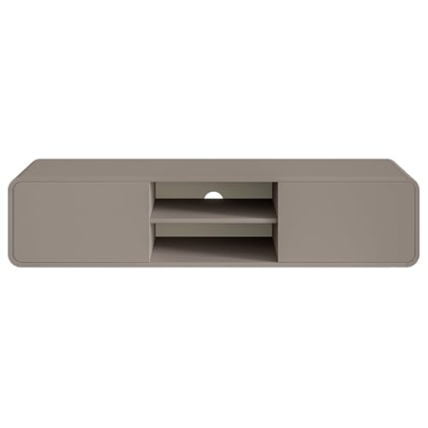 Selsey TV Schrank Board Sideboard Fernsehtisch Fernsehschrank 154 cm Schubladen Fach Hängend Dunkelbeige ORO